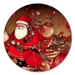 Christmas Art Magnet 5  (round)