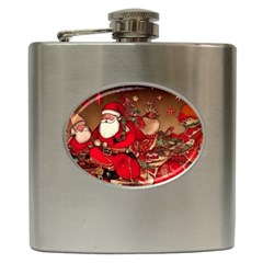 Christmas Art Hip Flask (6 Oz)