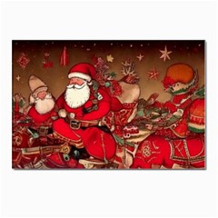 Christmas Art Postcard 4 x 6  (pkg Of 10) by myclothy