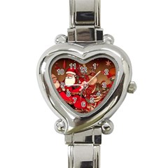 Christmas Art Heart Italian Charm Watch