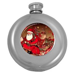 Christmas Art Round Hip Flask (5 Oz)