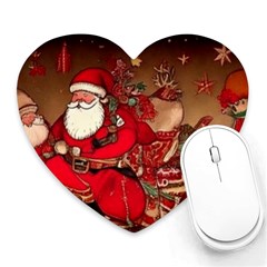 Christmas Art Heart Mousepad