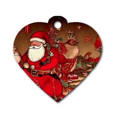 Christmas Art Dog Tag Heart (one Side) by myclothy