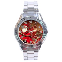 Christmas Art Stainless Steel Analogue Watch