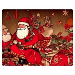 Christmas Art Two Sides Premium Plush Fleece Blanket (teen Size) by myclothy