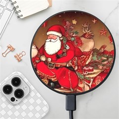 Christmas Art Wireless Fast Charger(black) by myclothy