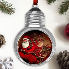 Christmas Art Metal Light Bulb Shape Ornament