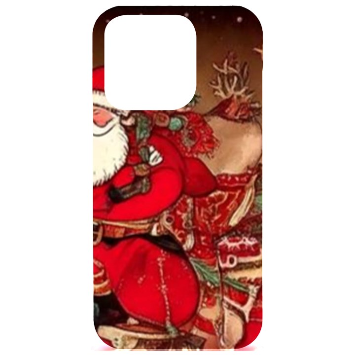 Christmas Art iPhone 15 Pro Black UV Print PC Hardshell Case