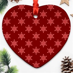 Illustrations Red Abstract Pattern Seamless Texture Heart Ornament (two Sides)