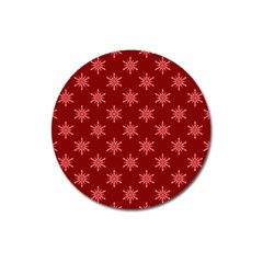 Illustrations Red Abstract Pattern Seamless Texture Magnet 3  (round)