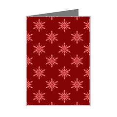 Illustrations Red Abstract Pattern Seamless Texture Mini Greeting Card