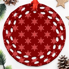 Illustrations Red Abstract Pattern Seamless Texture Round Filigree Ornament (two Sides) by Hannah976