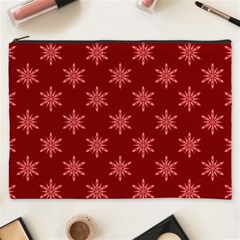 Illustrations Red Abstract Pattern Seamless Texture Cosmetic Bag (xxxl)