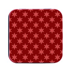 Illustrations Red Abstract Pattern Seamless Texture Square Metal Box (black) by Hannah976