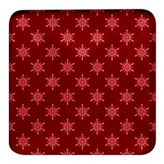 Illustrations Red Abstract Pattern Seamless Texture Square Glass Fridge Magnet (4 Pack)