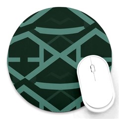 Geometric Design 01 Round Mousepad