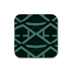 Geometric Design 01 Rubber Square Coaster (4 Pack)