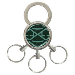 Geometric Design 01 3-ring Key Chain