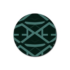 Geometric Design 01 Rubber Coaster (round)