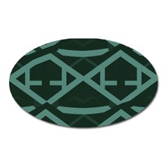 Geometric Design 01 Oval Magnet