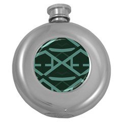 Geometric Design 01 Round Hip Flask (5 Oz)