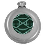 Geometric Design 01 Round Hip Flask (5 oz) Front