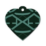 Geometric Design 01 Dog Tag Heart (One Side) Front