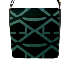 Geometric Design 01 Flap Closure Messenger Bag (l) by myclothy