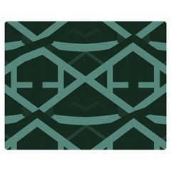 Geometric Design 01 Two Sides Premium Plush Fleece Blanket (teen Size)