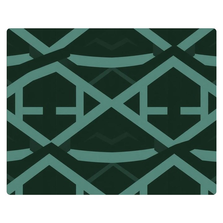 Geometric Design 01 Two Sides Premium Plush Fleece Blanket (Teen Size)