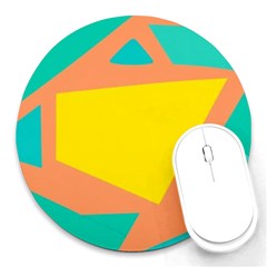 Geometric Design 02 Round Mousepad