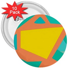 Geometric Design 02 3  Buttons (10 Pack) 