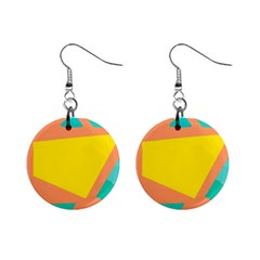 Geometric Design 02 Mini Button Earrings