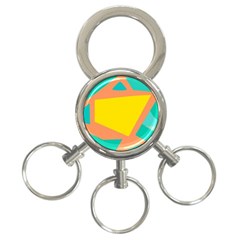 Geometric Design 02 3-ring Key Chain