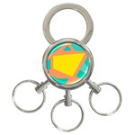 Geometric Design 02 3-Ring Key Chain Front