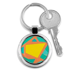 Geometric Design 02 Key Chain (round)