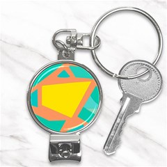 Geometric Design 02 Nail Clippers Key Chain