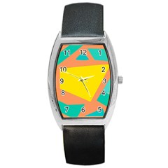 Geometric Design 02 Barrel Style Metal Watch by myclothy