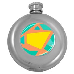 Geometric Design 02 Round Hip Flask (5 Oz)