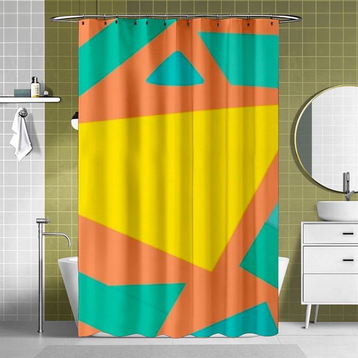 Geometric Design 02 Shower Curtain 48  x 72  (Small) 