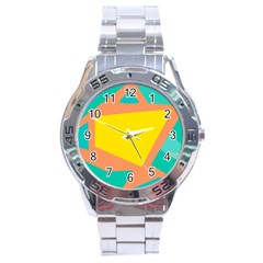 Geometric Design 02 Stainless Steel Analogue Watch