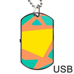 Geometric Design 02 Dog Tag Usb Flash (one Side)