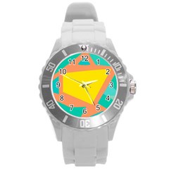 Geometric Design 02 Round Plastic Sport Watch (l)