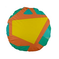 Geometric Design 02 Standard 15  Premium Round Cushions