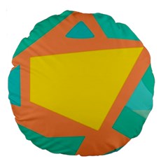 Geometric Design 02 Large 18  Premium Round Cushions