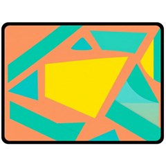 Geometric Design 02 Two Sides Fleece Blanket (large) by myclothy