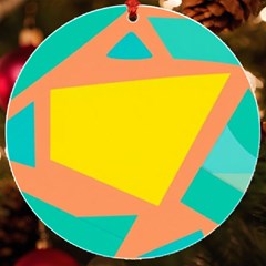 Geometric Design 02 Uv Print Acrylic Ornament Round by myclothy