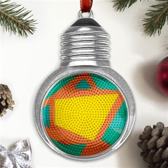 Geometric Design 02 Metal Light Bulb Shape Ornament by myclothy