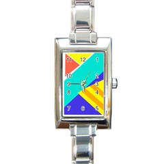 Geometric  Design 04 Rectangle Italian Charm Watch