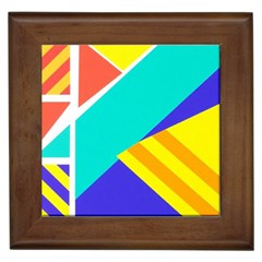 Geometric  Design 04 Framed Tile by myclothy